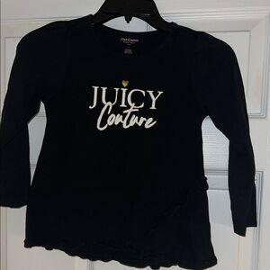 Juicy Couture Black Graphic Long Sleeve Top